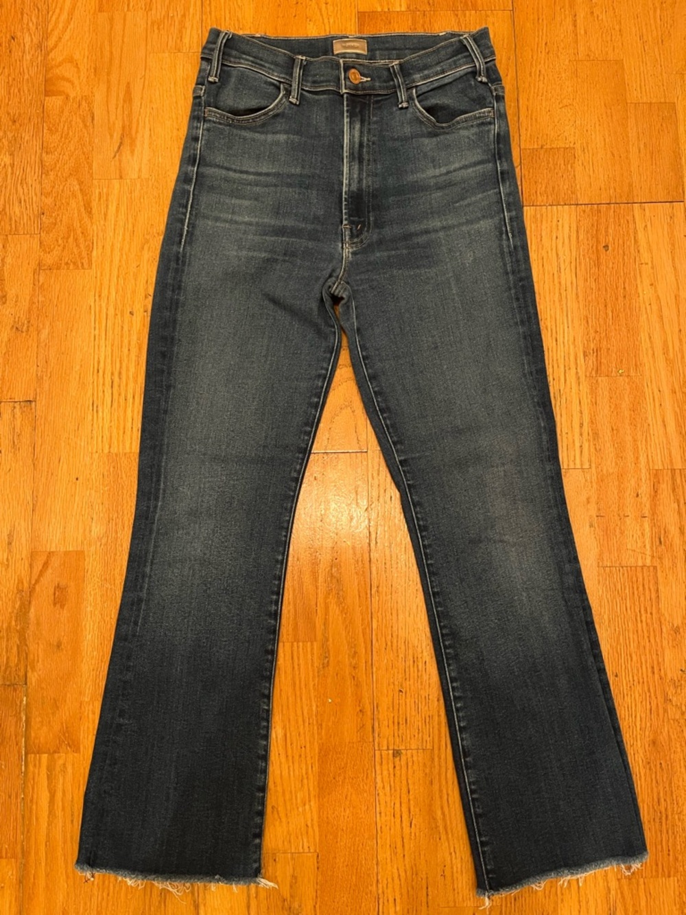 MOTHER denim the hustler ankle fray in home movies color (dark wash) - Picture 2 of 8